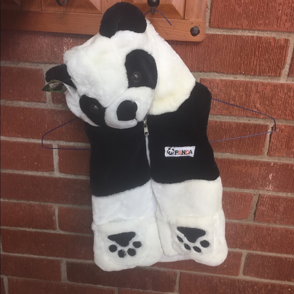 Panda hood toddler vest